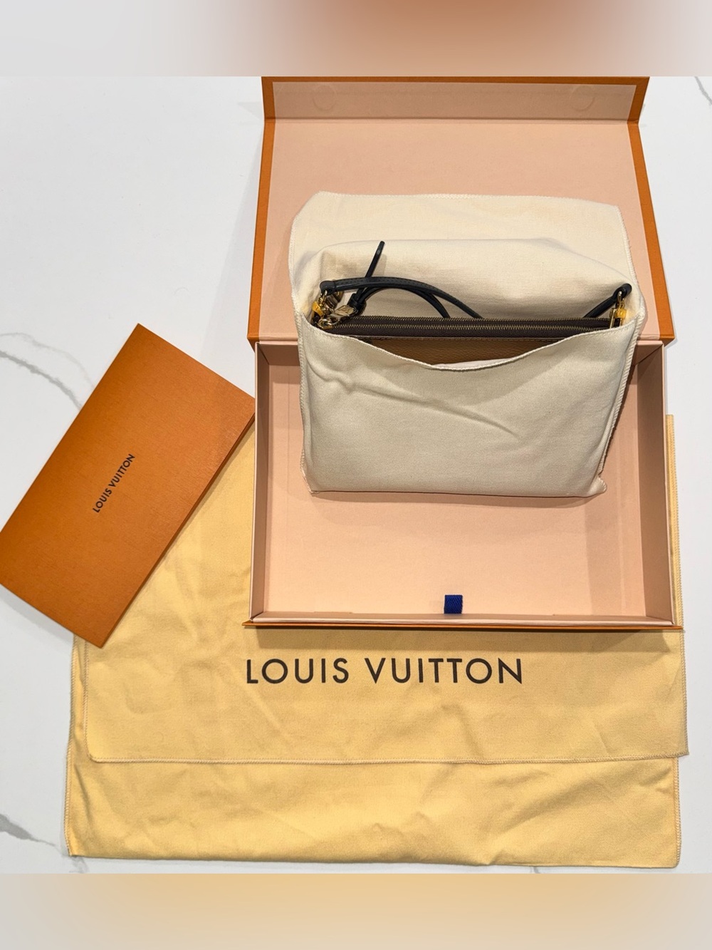 Louis Vuitton Double Zip Pochette Reverse Monogram Giant Crossbody Box Dust Bag - Picture 15 of 16